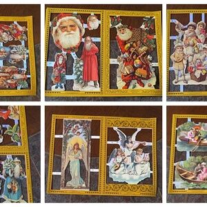 LOT OF Over 25 Sheets Vintage Mamelok Christmas Embossed Die Cut Paper England